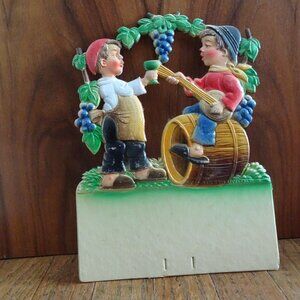 Vintage German embossed paper die cut illustration